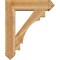 Ekena Millwork Merced Arts and Crafts Rough Sawn Bracket w/ Offset Brace, Western Red Cedar, 8"W x 30"D x 36"H BKT0806X30X36MRC03RWR - alternate 4
